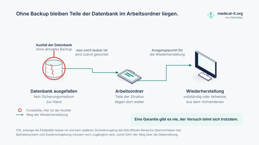 THEORG-Datenbank wiederherstellen: ohne aktuelles Backup